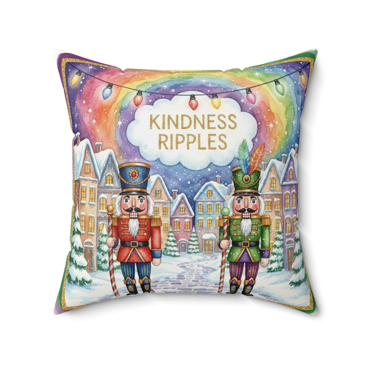 Square Pillow Nutcrackers Spun Polyester