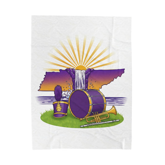 Soft Velvet Blanket with Scenic Design, Cozy Throw for Home Decor, Perfect Gift for Celebrations, Music Lovers, and Nature Enthusiasts
