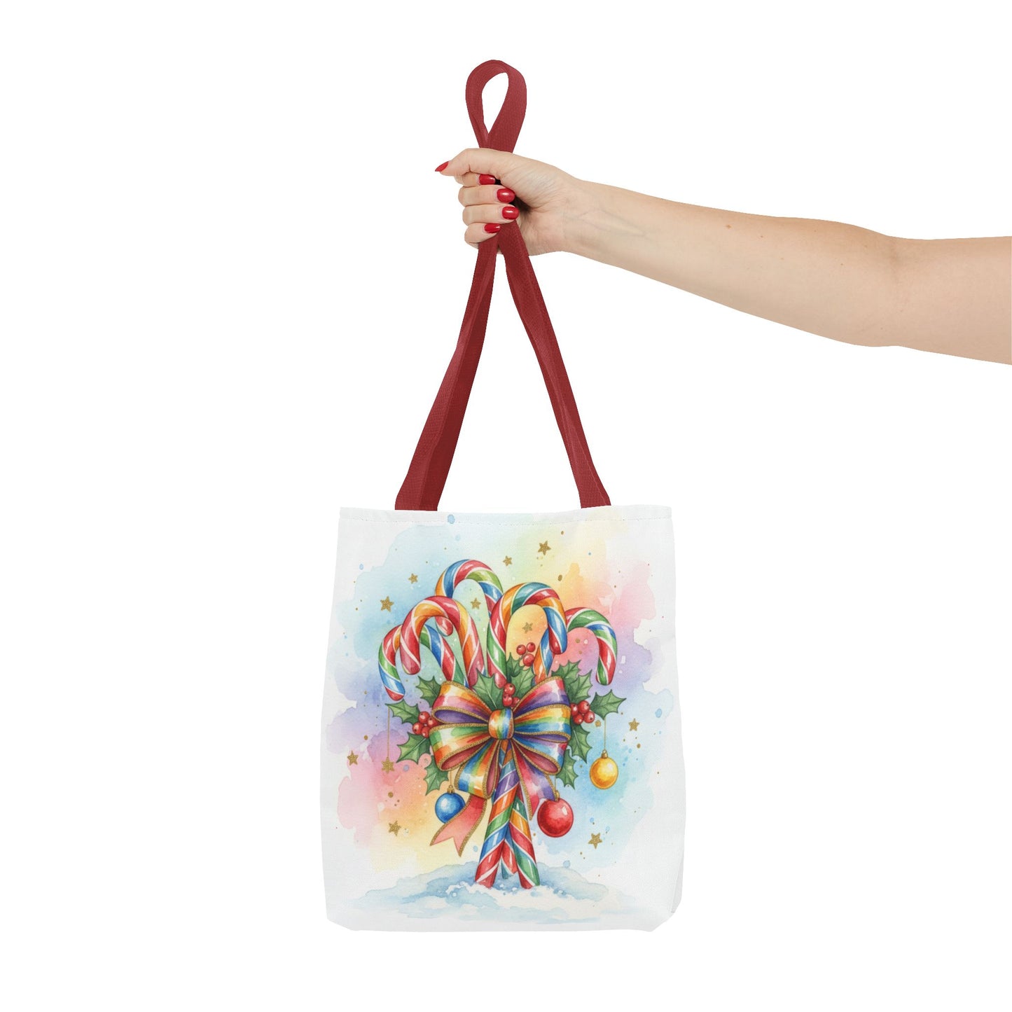 Festive Candy Cane Tote Bag