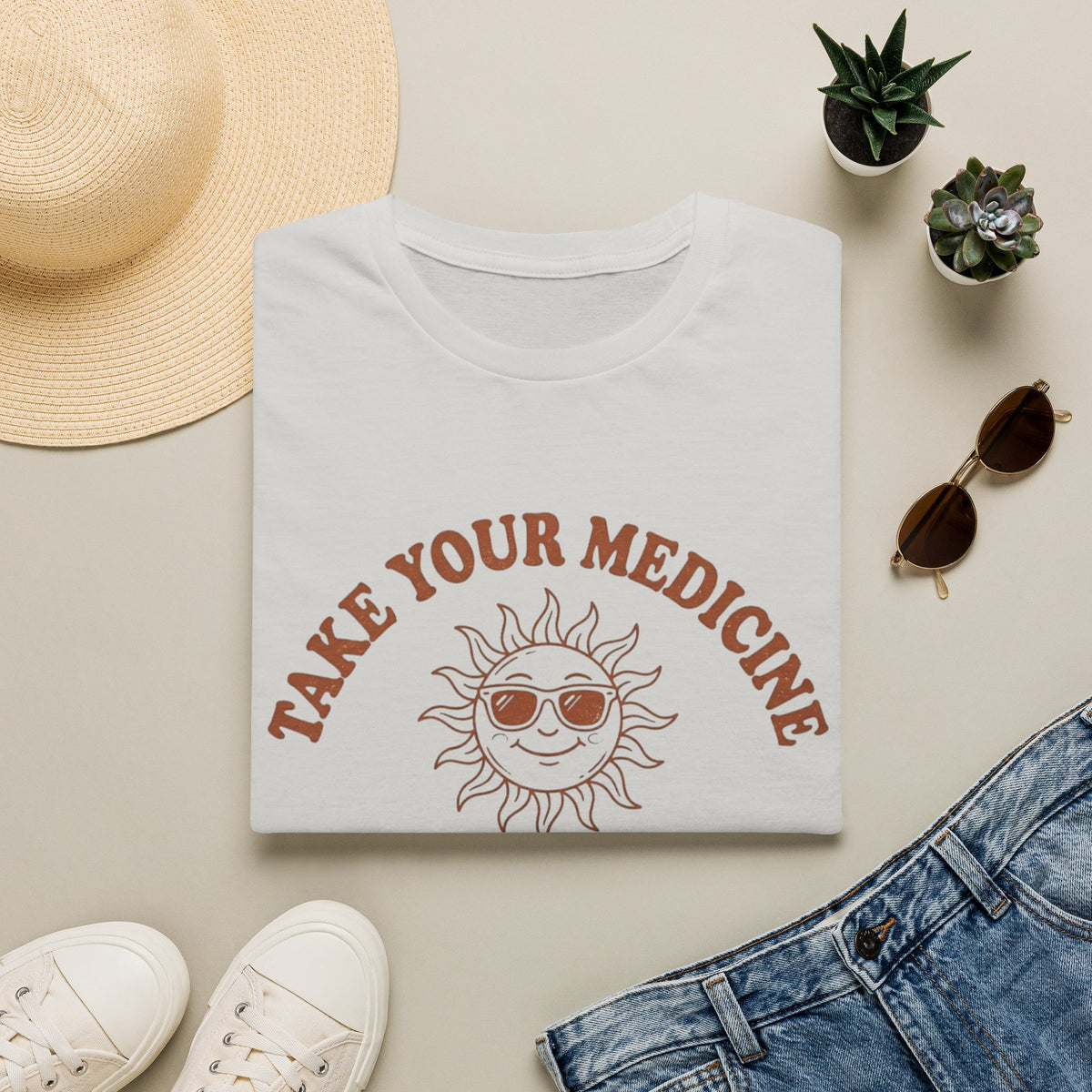 Take Your Medicine Sun T-Shirt — Self‑Prescribed Daily Sunshine Graphic Tee