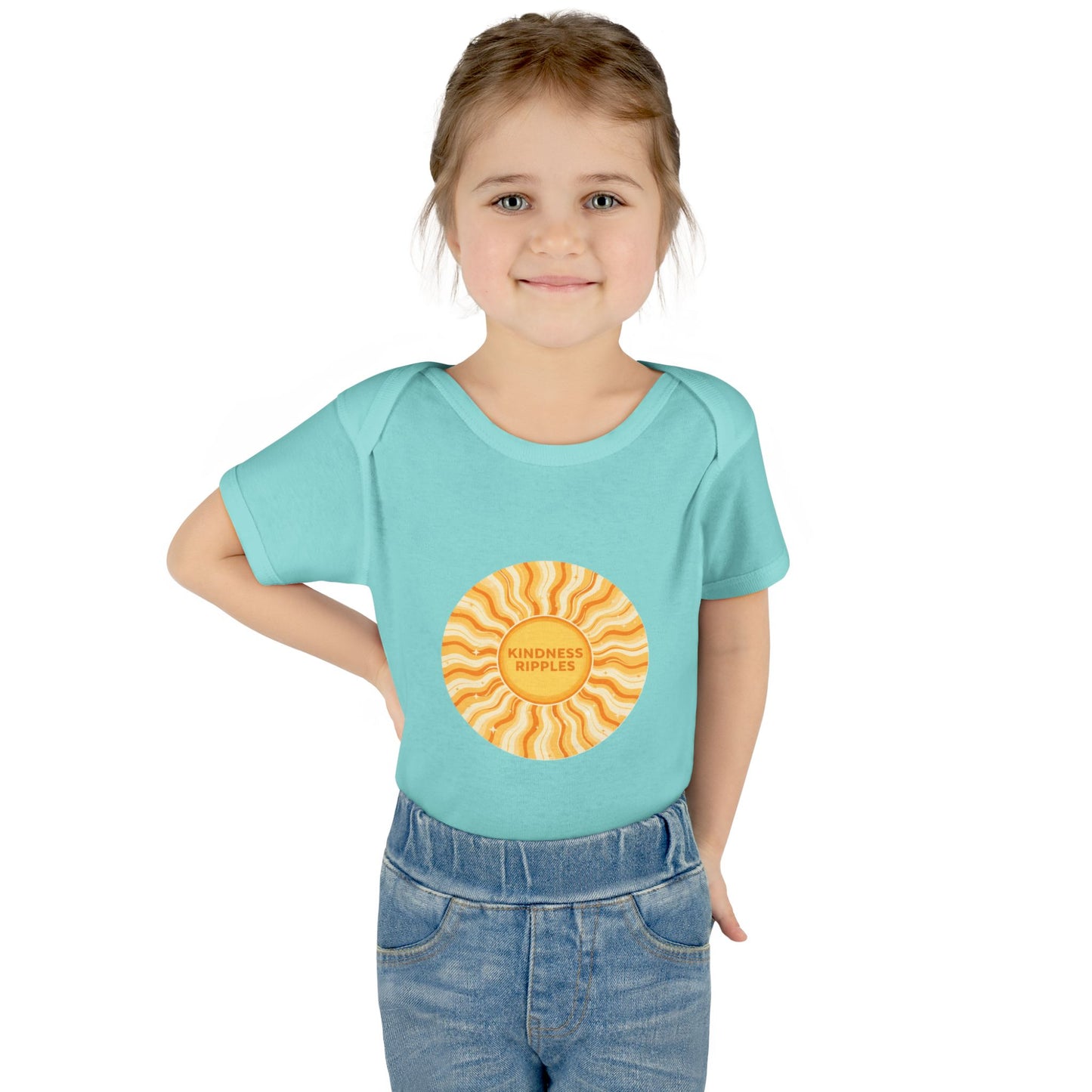 Sunshine Infant Bodysuit - "Mindfulness Ripple" Design for Newborns