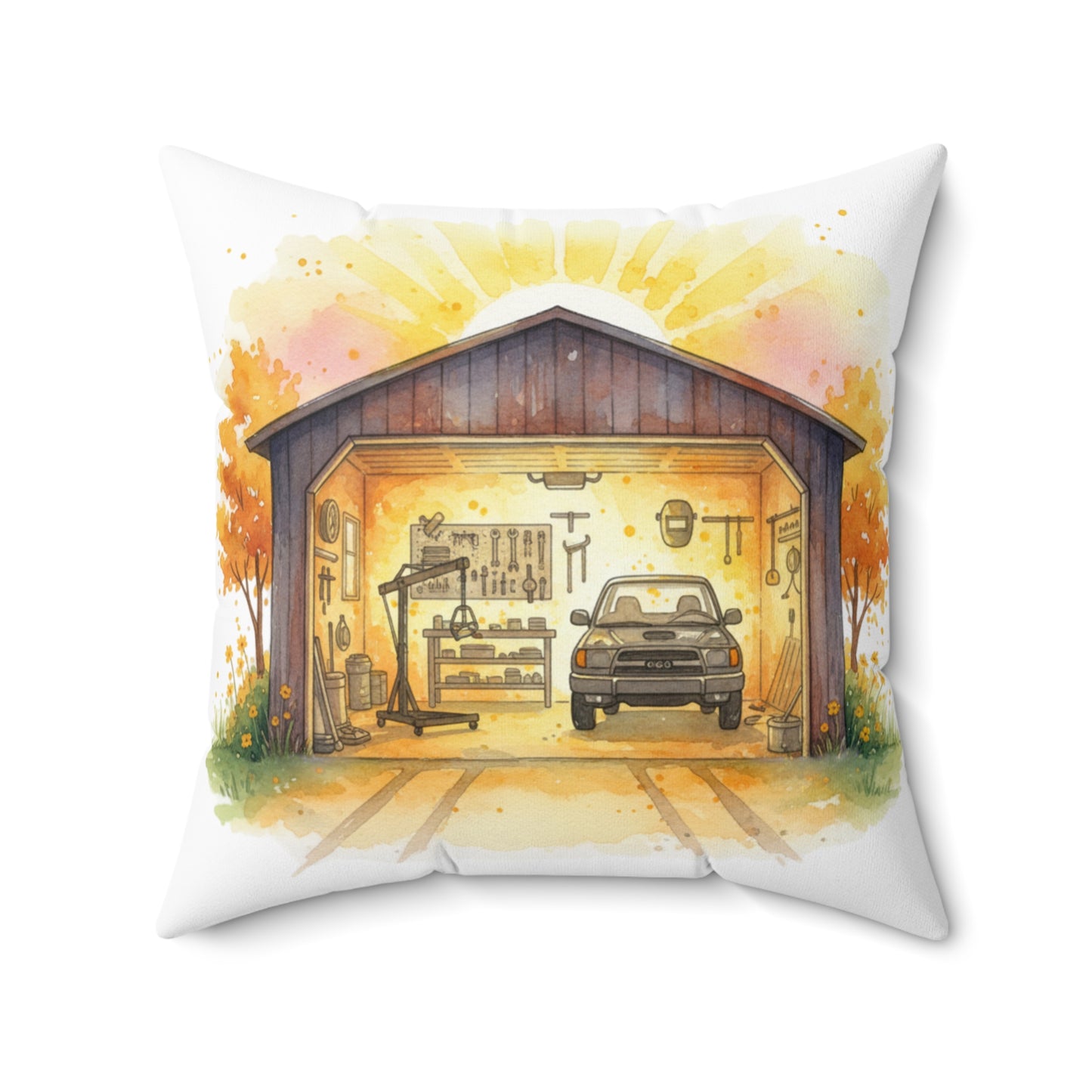 Pillow Dream Garage Sunset
