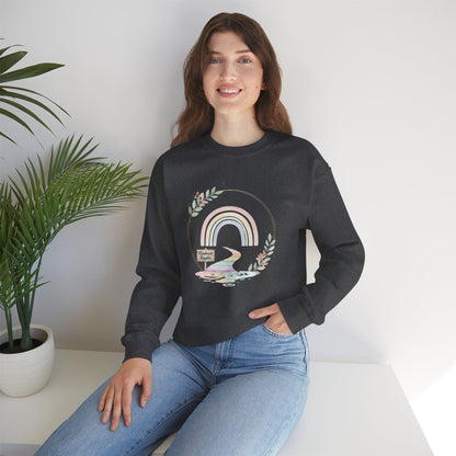 Cozy Rainbow Crewneck Sweatshirt - Unisex Heavy Blend™
