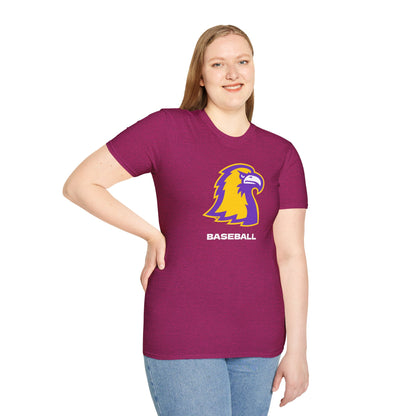 Golden Eagle Baseball T-Shirt – Purple & Gold Team Logo Tee