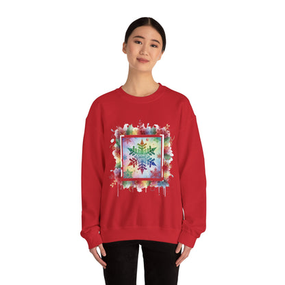 Rainbow Snowflake Kindness Crewneck Sweatshirt