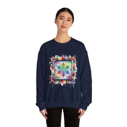 Rainbow Snowflake Kindness Crewneck Sweatshirt