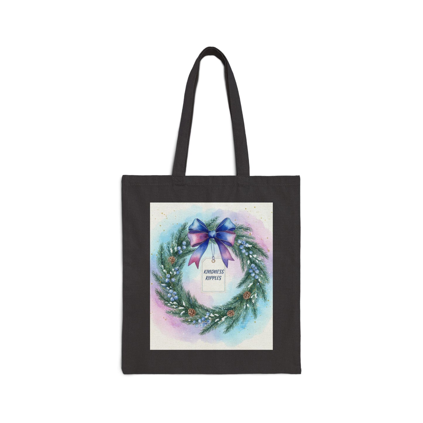 Christmas Wreath Cotton Canvas Tote Bag