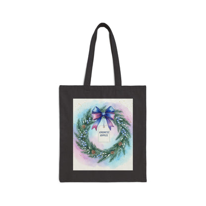 Christmas Wreath Cotton Canvas Tote Bag