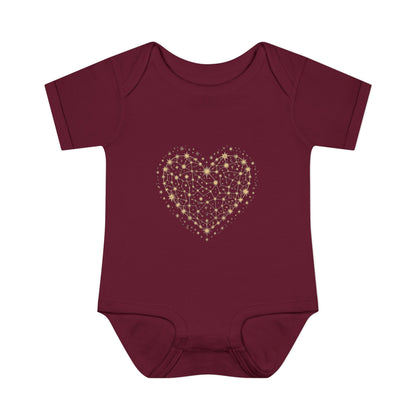 Heart Star Pattern Infant Bodysuit