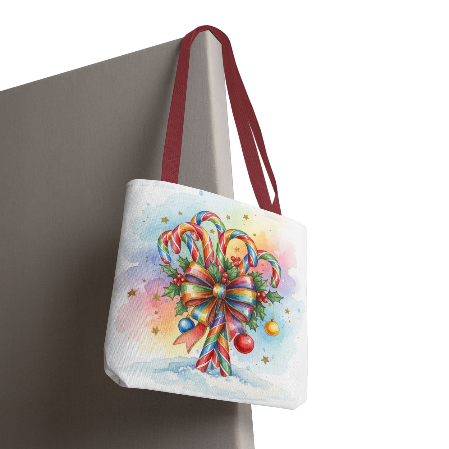 Festive Candy Cane Tote Bag