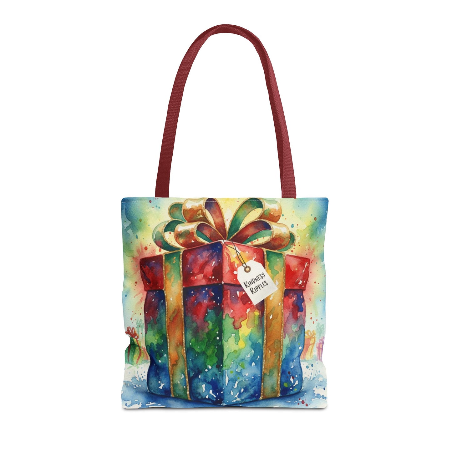 Colorful Gift Tote Bag - Perfect for Holidays & Celebrations -Simple message of Kindness - Reusable