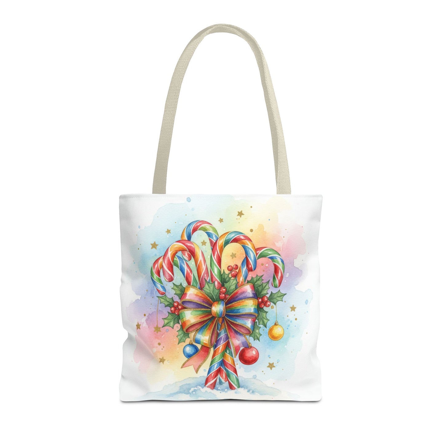Festive Candy Cane Tote Bag