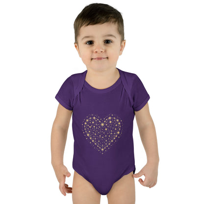 Heart Star Pattern Infant Bodysuit