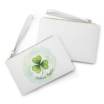 Kindness Ripples Clutch Bag - Stylish & Meaningful Accessory - Trinity - Green - Kindness