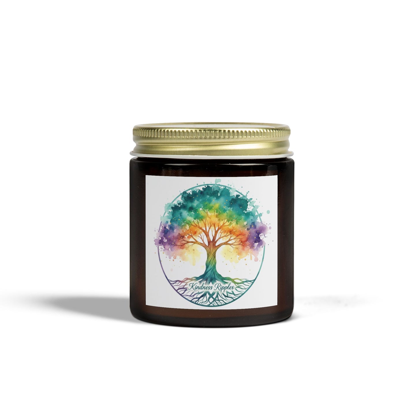 Rainbow Tree Scented Candle - Coconut Wax (4oz) - Kindness Collection