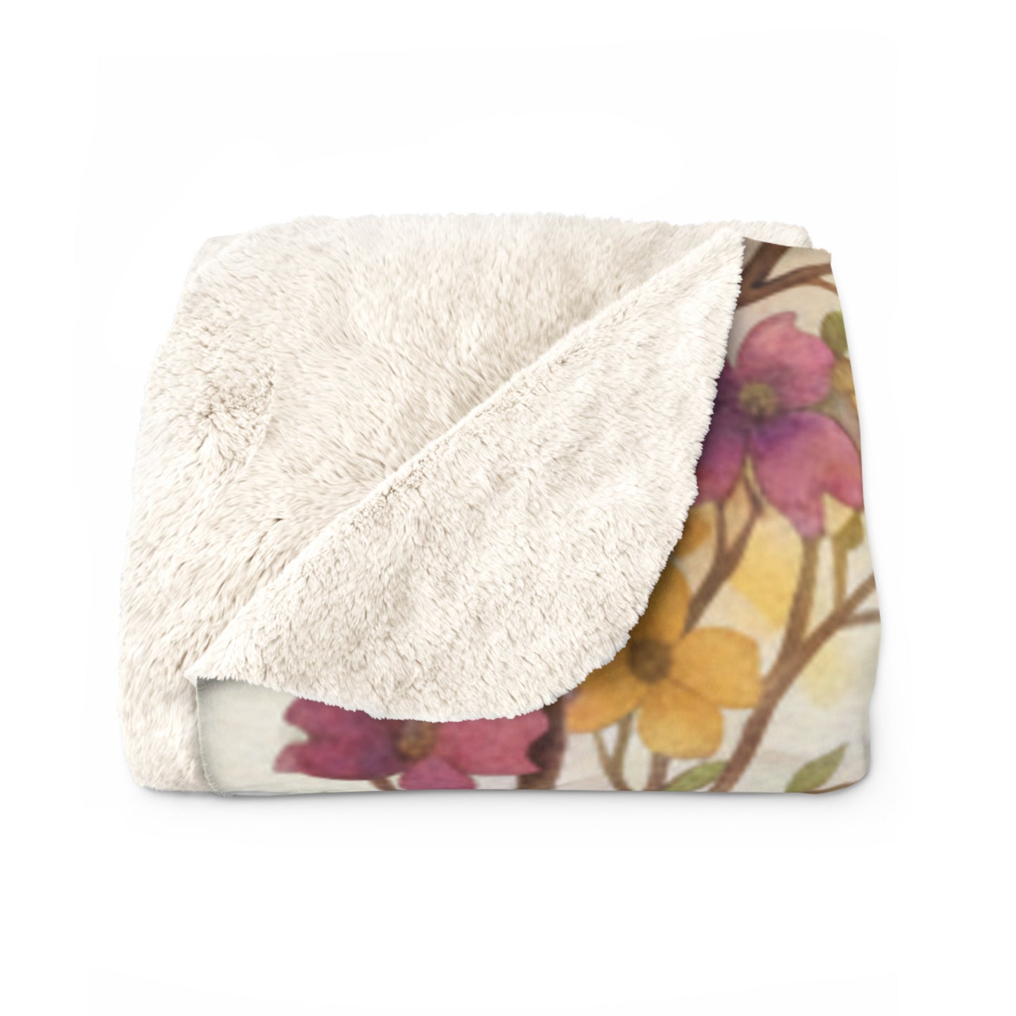 Sherpa Fleece Kindness Ripples Blanket - Cozy Floral Throw for Comfort and Inspiration, Cookeville, TN, Dogwoods, Waterfalls