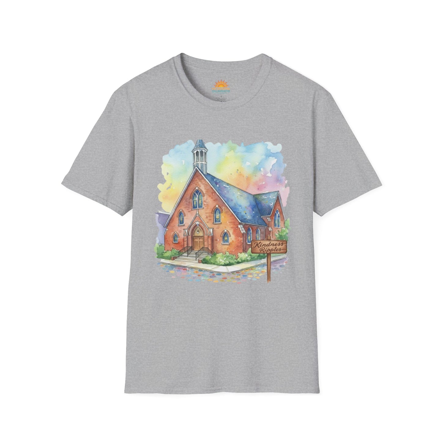 Watercolor Church Unisex Softstyle T-Shirt - Homage to the St. William Community