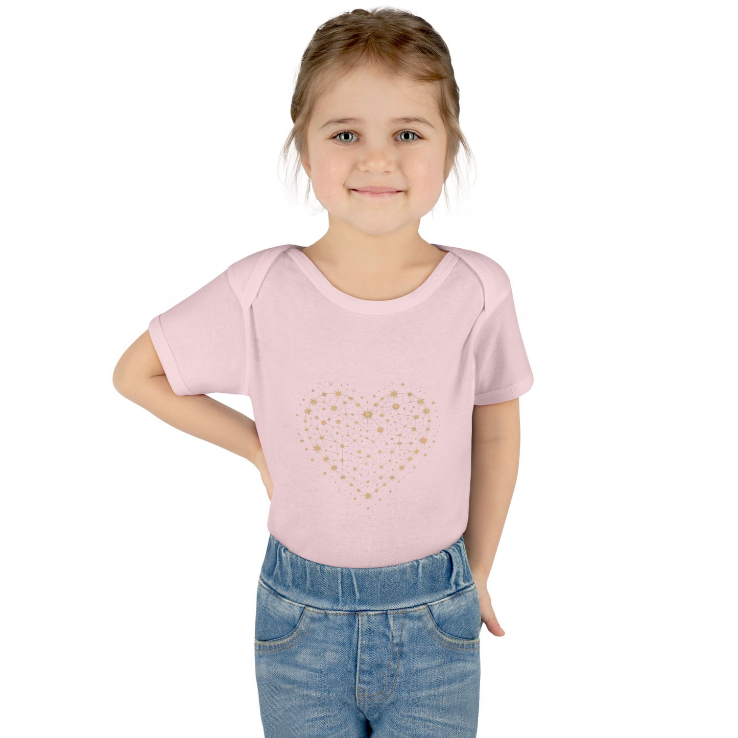 Heart Star Pattern Infant Bodysuit