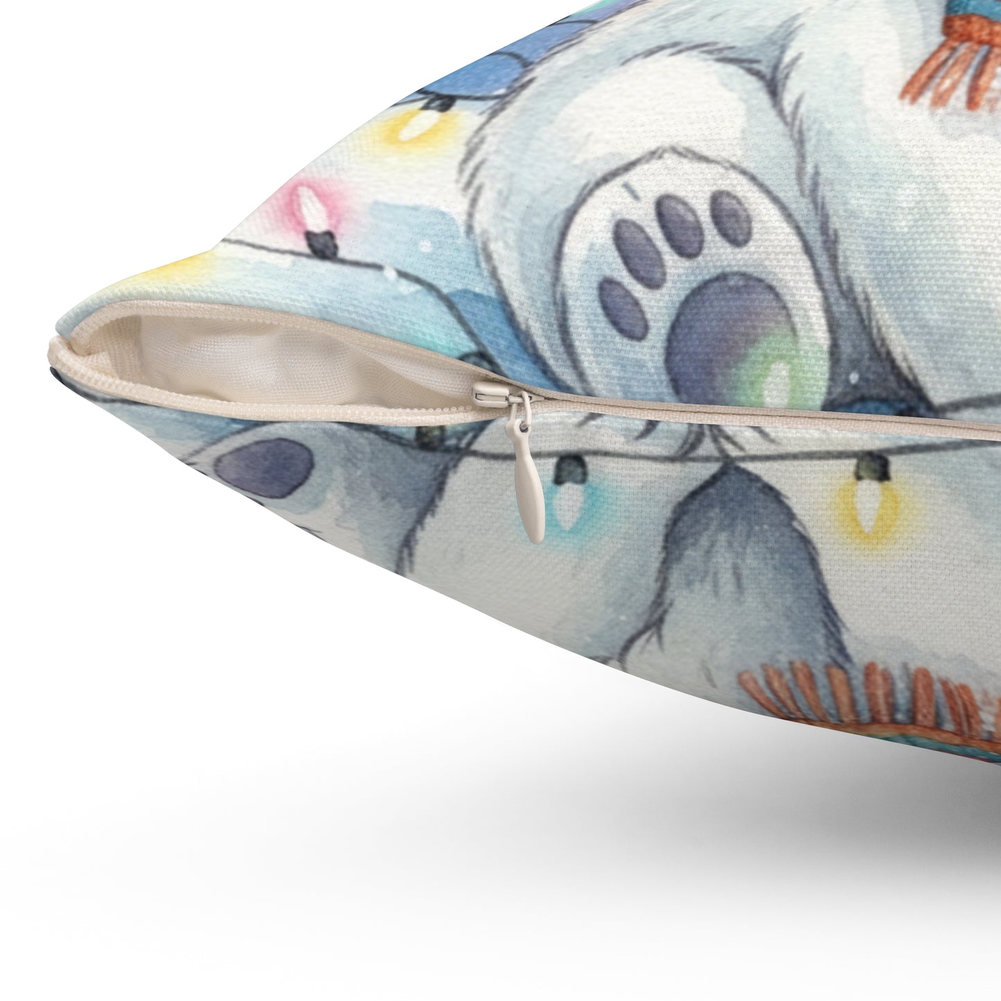 Cute Polar Bear Christmas Pillow