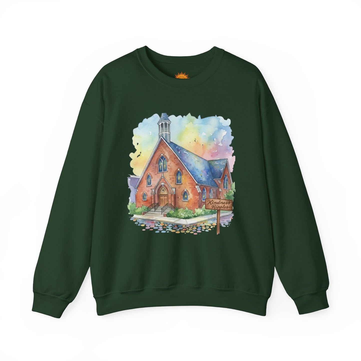 Colorful Church Watercolor Sweatshirt - Homage to the St. William Community