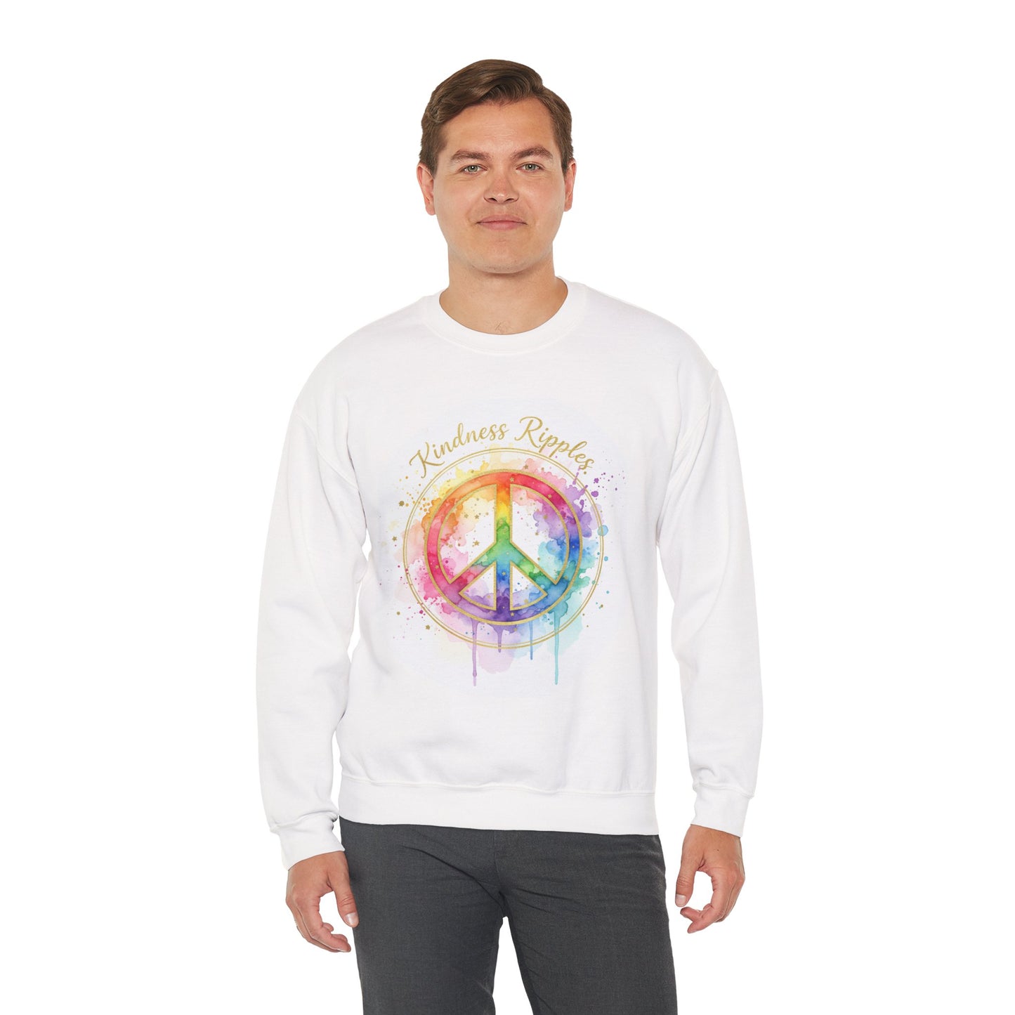 Peace & Kindness Crewneck Sweatshirt - Unisex Heavy Blend