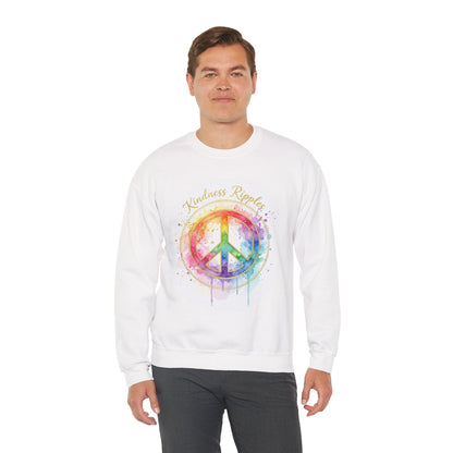 Peace & Kindness Crewneck Sweatshirt - Unisex Heavy Blend