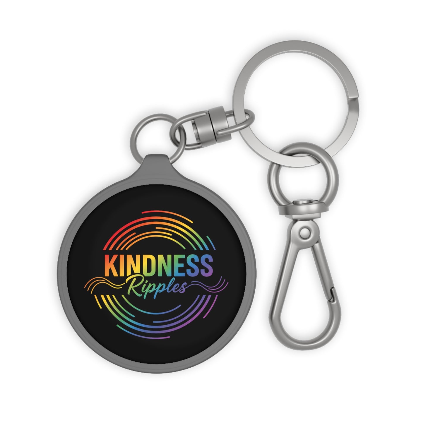 Rainbow Kindness Keyring Tag, Inspirational Keychain, Gift for Friends, Positive Vibes Accessory, Motivational Keepsake