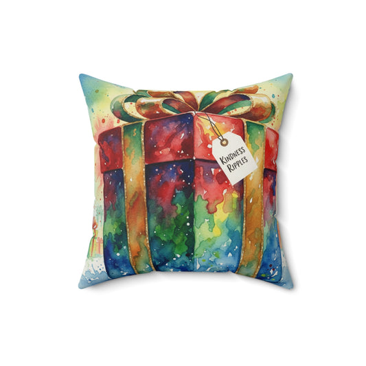 Christmas Gift Themed Square Pillow