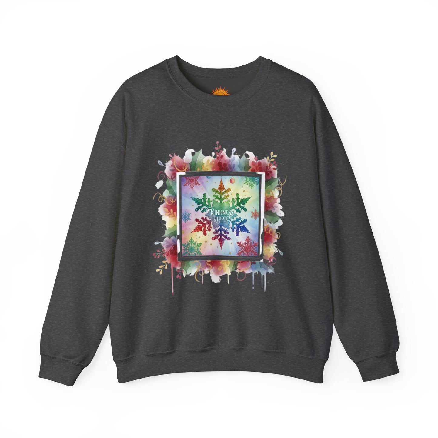 Rainbow Snowflake Kindness Crewneck Sweatshirt