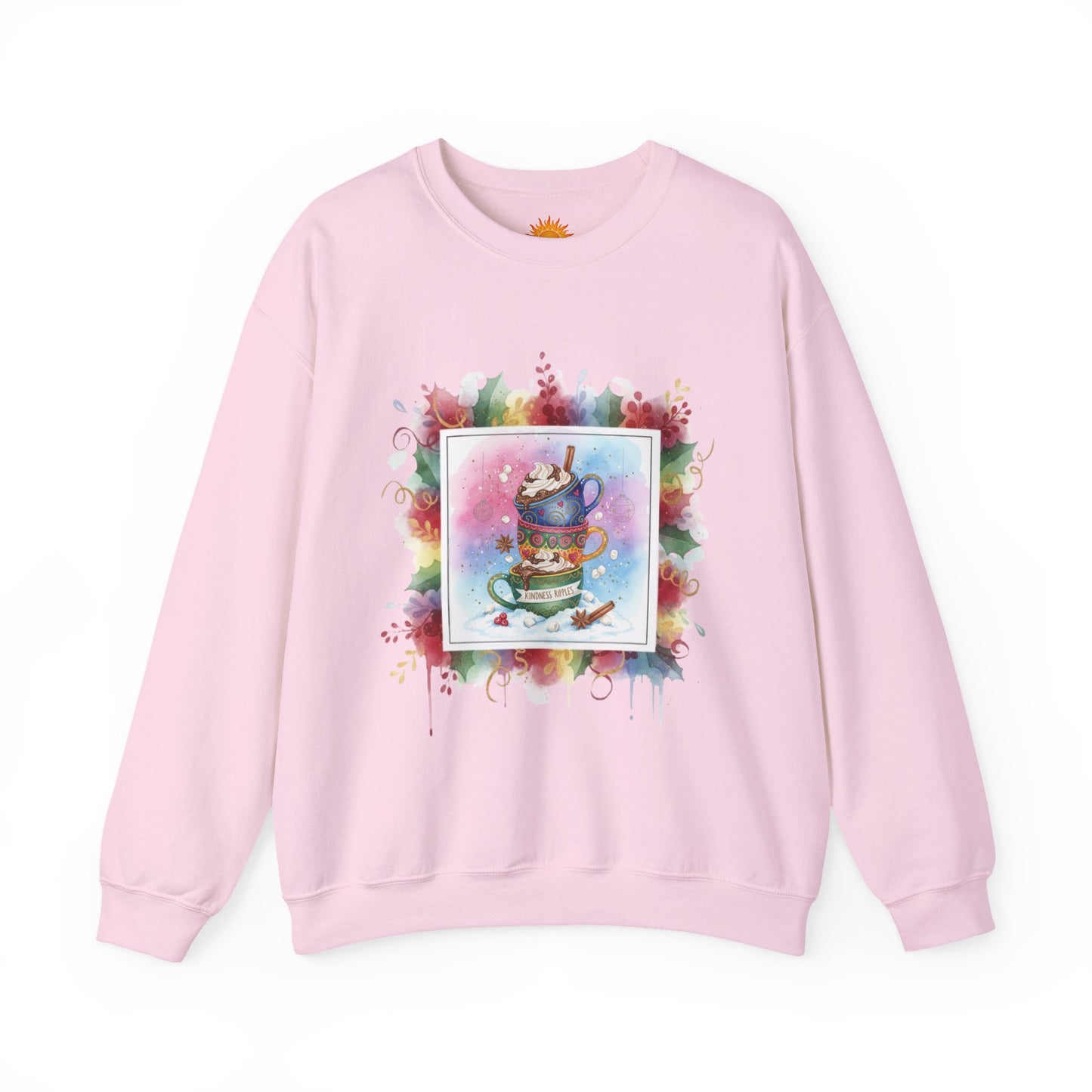 Cozy Holiday Crewneck Sweatshirt - Hot Cocoa Vibes