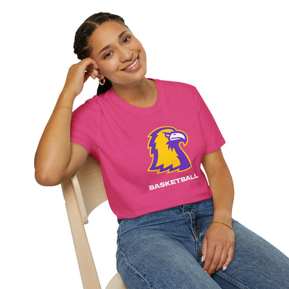 Golden Eagle Basketball T-Shirt — Purple & Gold Team Logo Tee