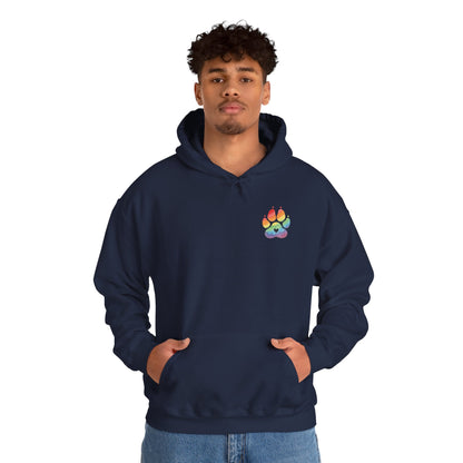 German Shepherd Rainbow Paw Hoodie --Pet Lover Sweatshirt  --Front and Back--Kindness Ripples