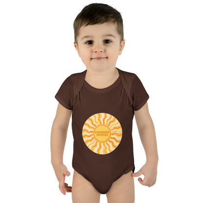 Sunshine Infant Bodysuit - "Mindfulness Ripple" Design for Newborns