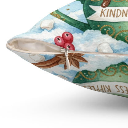 Colorful Kindness Ruffles Coffee Mug Pillow