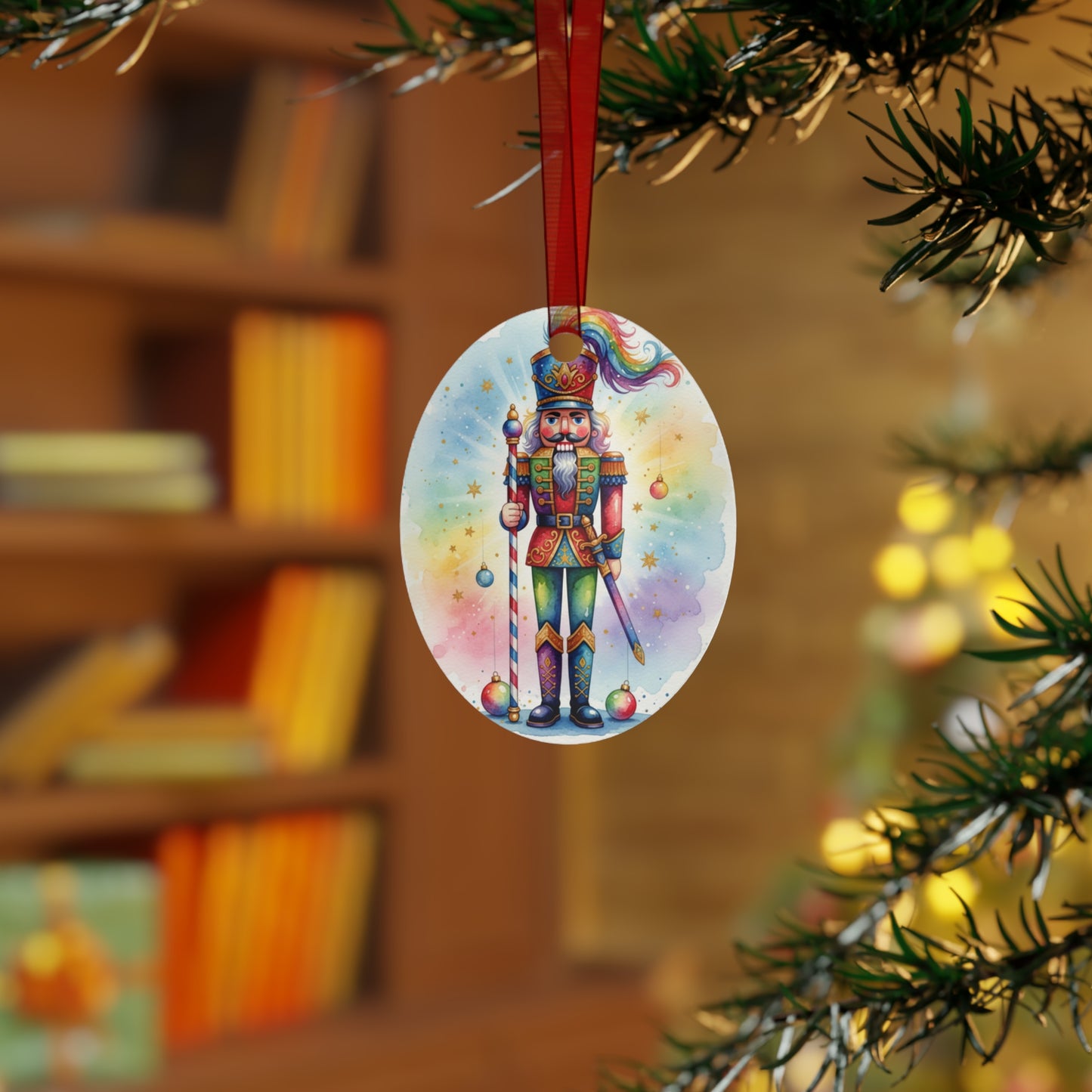 Nutcracker Metal Ornament for Holiday Decor