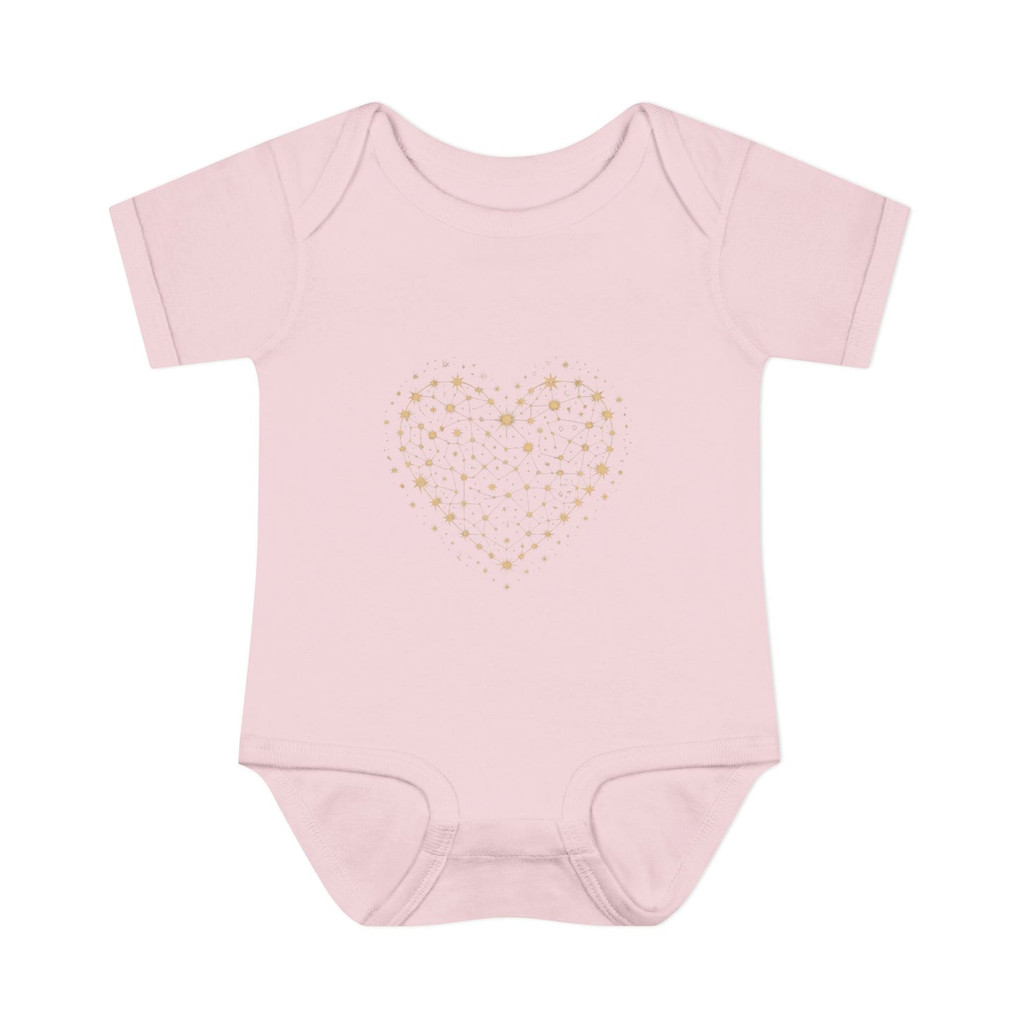 Heart Star Pattern Infant Bodysuit