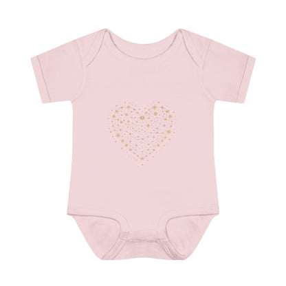 Heart Star Pattern Infant Bodysuit