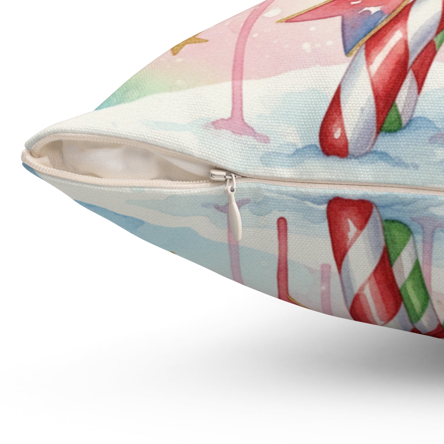 Christmas Candy Cane Decorative Pillow