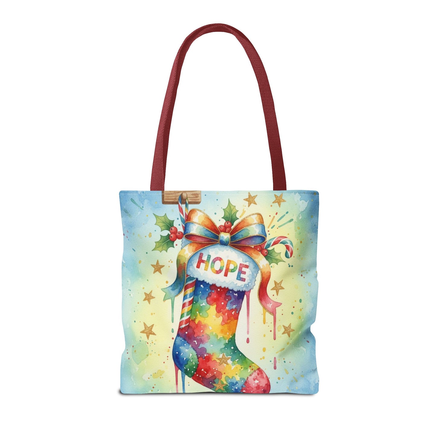 Colorful Holiday Hope Tote Bag