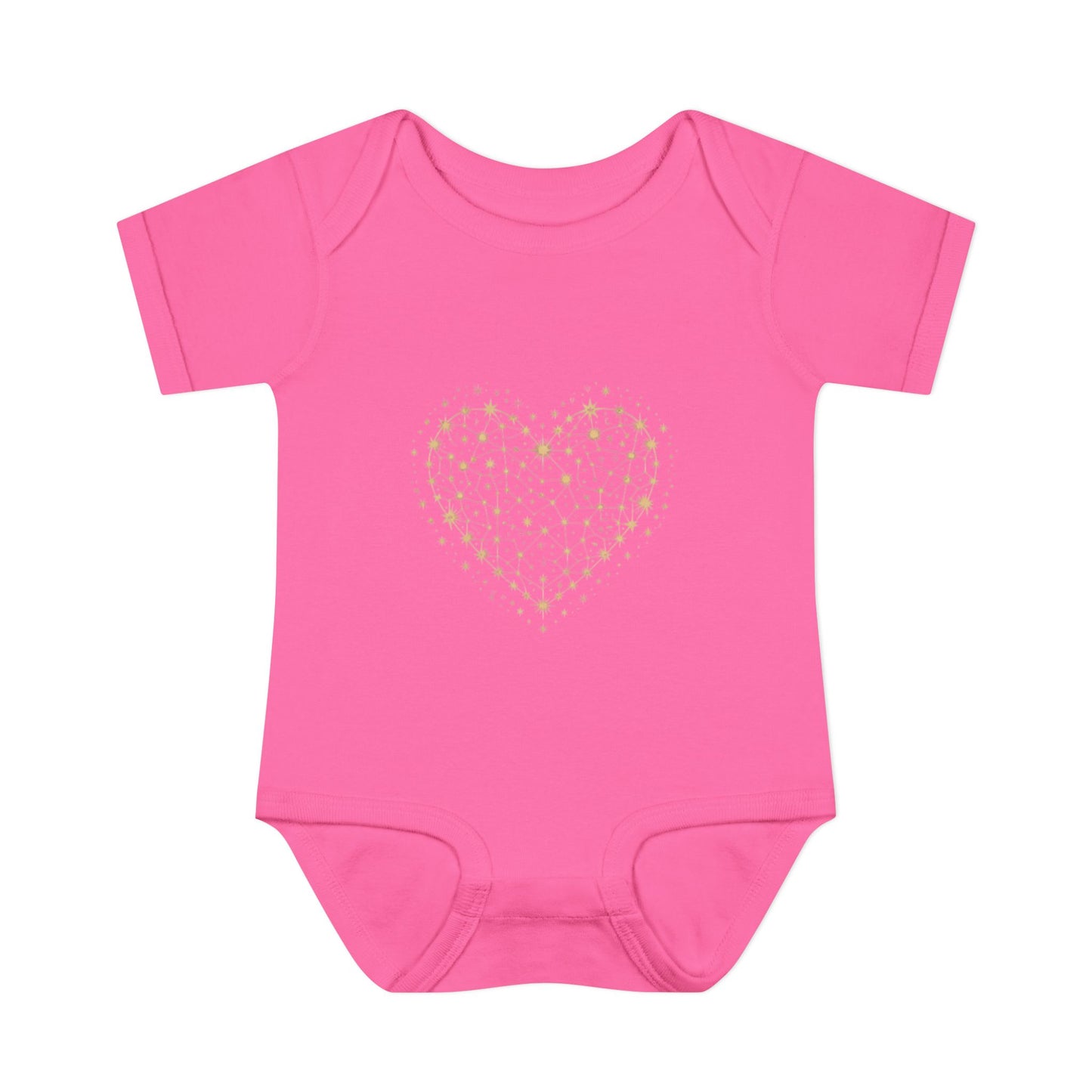 Heart Star Pattern Infant Bodysuit