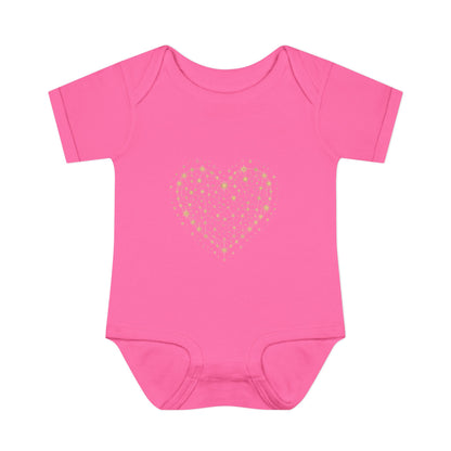 Heart Star Pattern Infant Bodysuit