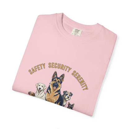 Safety Security Serenity T-Shirt — Dog Pack Graphic Tee