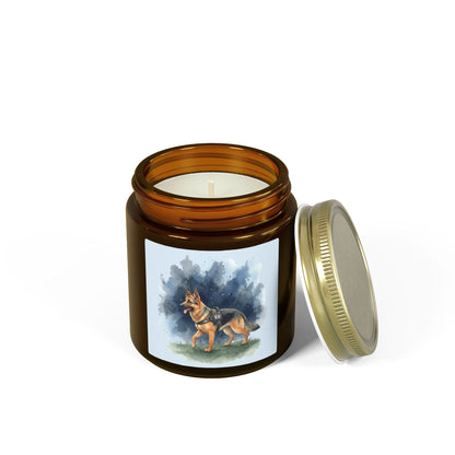 German Shepherd Scented Candle — Coconut Apricot Wax (4oz & 9oz)