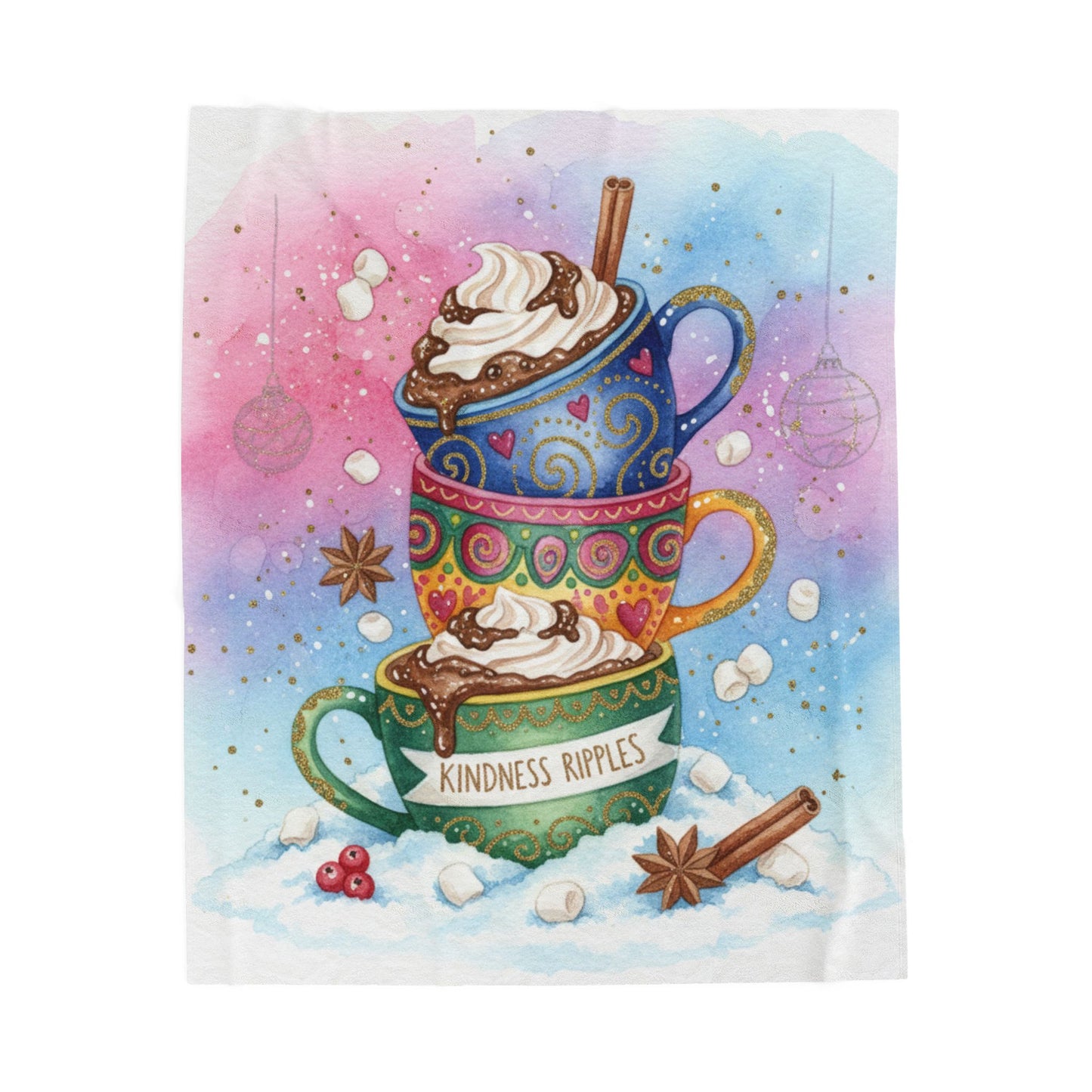 Cozy Kindness Ripples Velveteen Plush Blanket