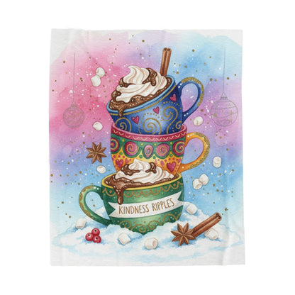Cozy Kindness Ripples Velveteen Plush Blanket