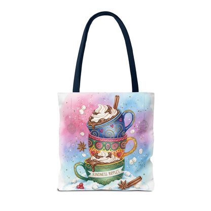 Colorful Hot Cocoa Tote Bag – Festive Winter Vibes