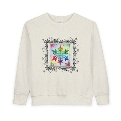 Rainbow Snowflake Toddler Sweatshirt - Kindness Ripples Design