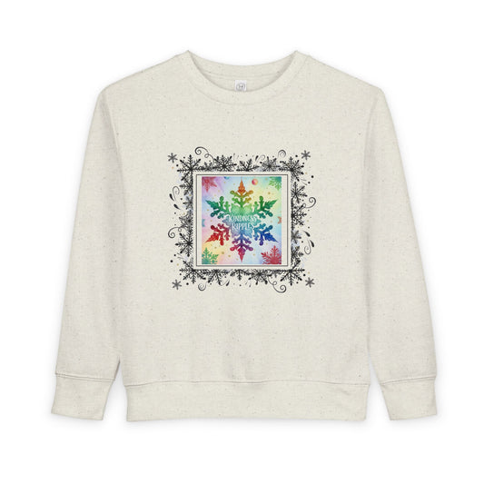 Rainbow Snowflake Toddler Sweatshirt - Kindness Ripples Design