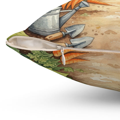 Sunshine Garden: Vibrant Watercolor Harvest Pillow