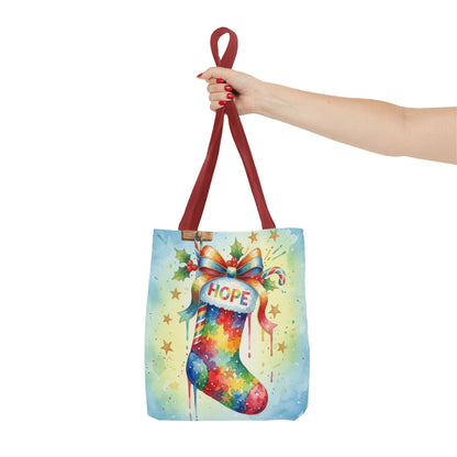 Colorful Holiday Hope Tote Bag